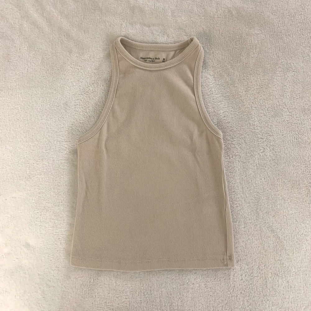 Abercrombie & Fitch Ribbed Scuba Tank Cream